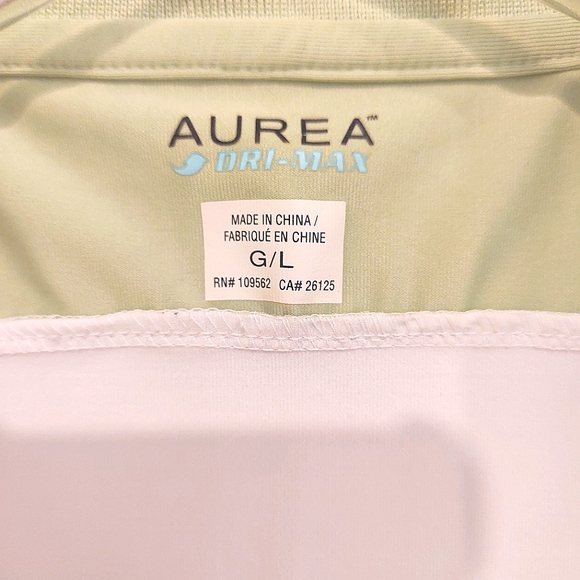 AUREA Dri-Max | White and Green Golf Shirt Hibiscus Flower | Women's Large - Picture 8 of 10